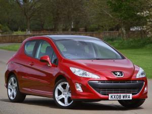 Peugeot 308 GT THP 175 3-Door 2009 года (UK)